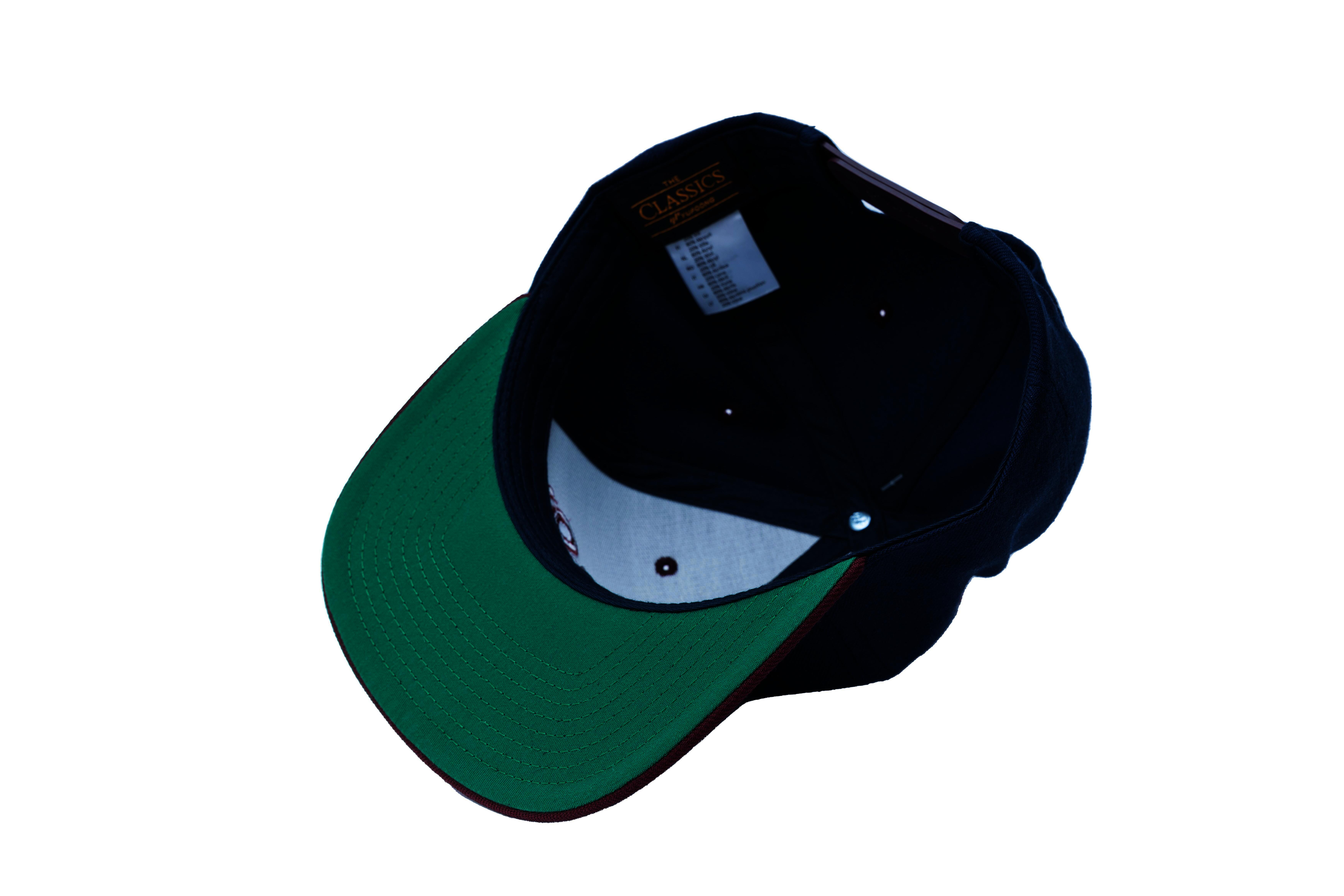SOLLSO. Classic Snapback 2-Tone Cap, Navy-Maroon