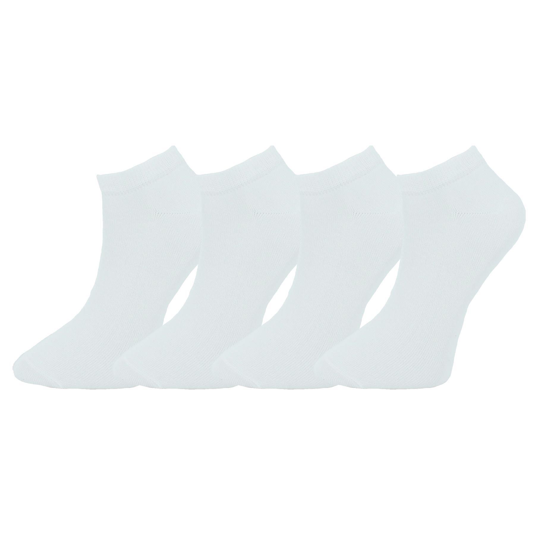 Damen Sneaker-Socken 7002, weiß, 2 x 4er-Pack, Gr.39/42