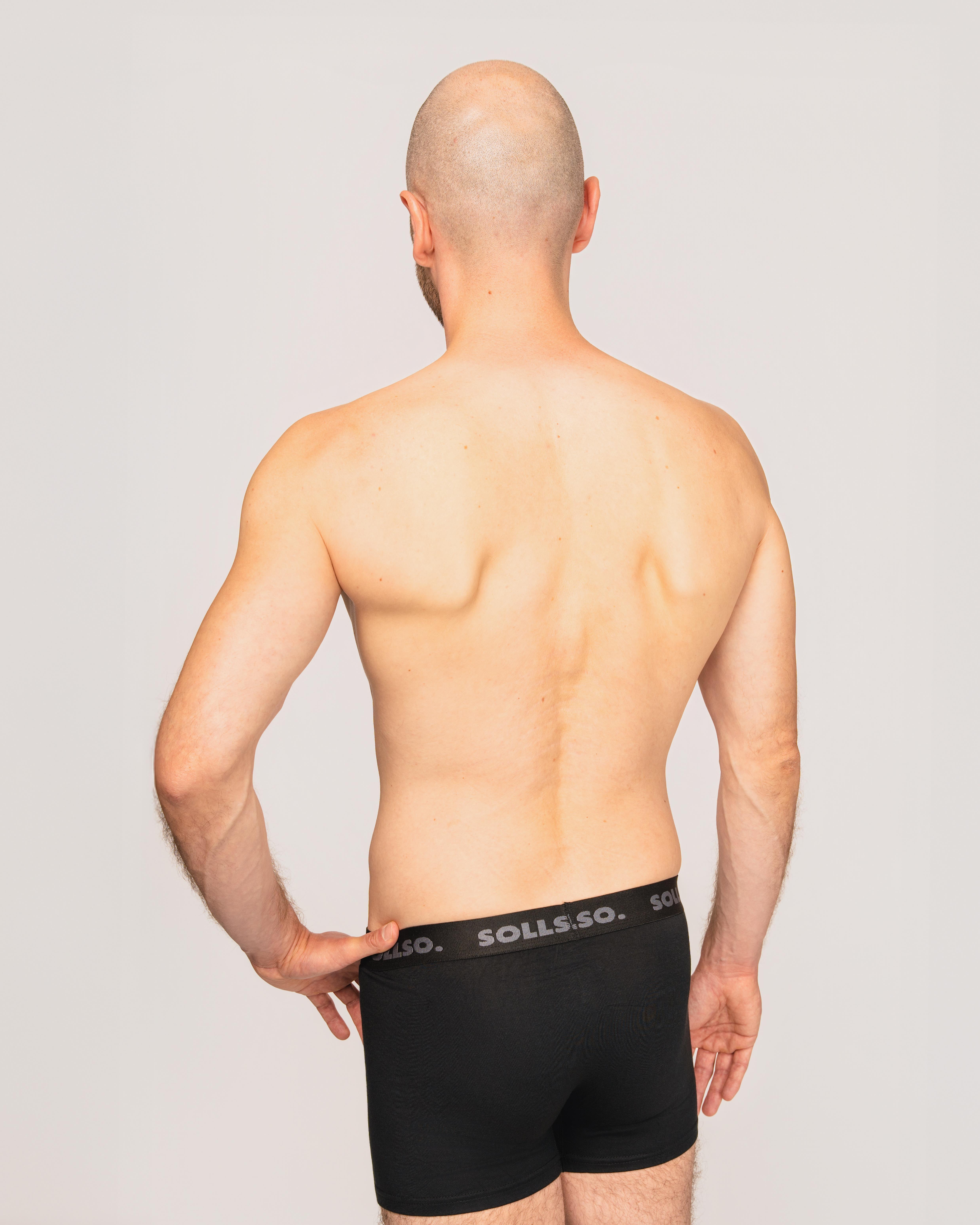 3er Pack Herren Boxershort, Bambusviskose, Schwarz/Schwarz, Gr.L