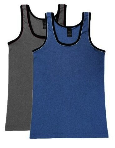 2er-Pack Herren-Unterhemd 22590, mit Paspelierung, Pack 1, Gr.7