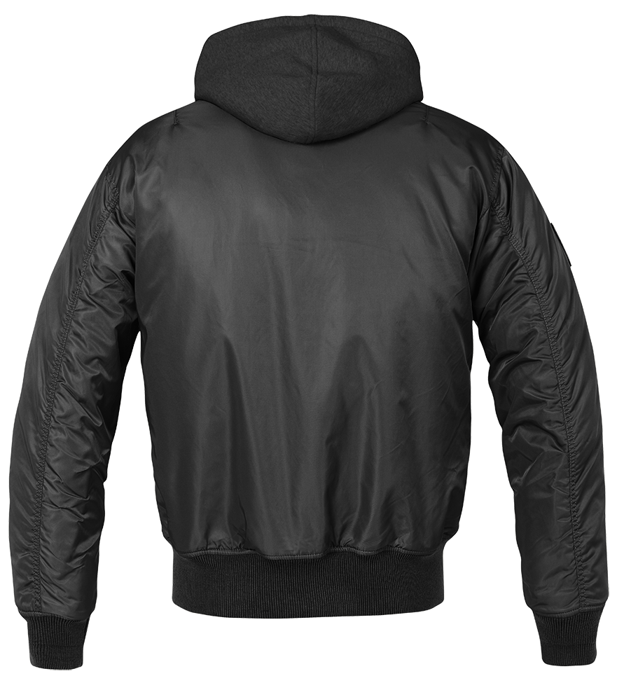 Brandit MA1 Sweat Hooded Jacket, schwarz, Größe 7XL