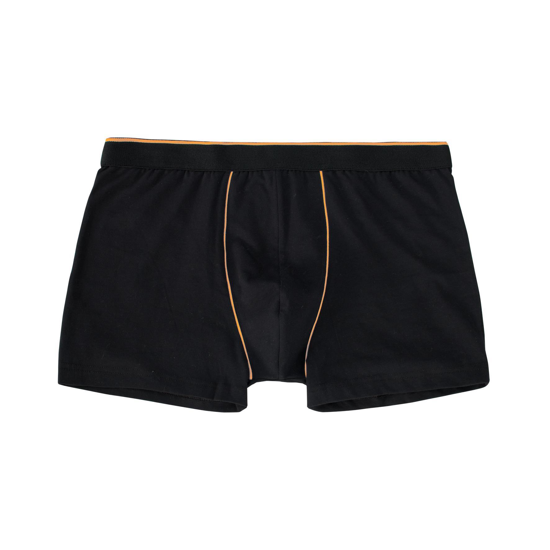 Herren Pants 27439, Schwarz mit versch. farbigen Paspeln, 8er-Pack, Gr.7