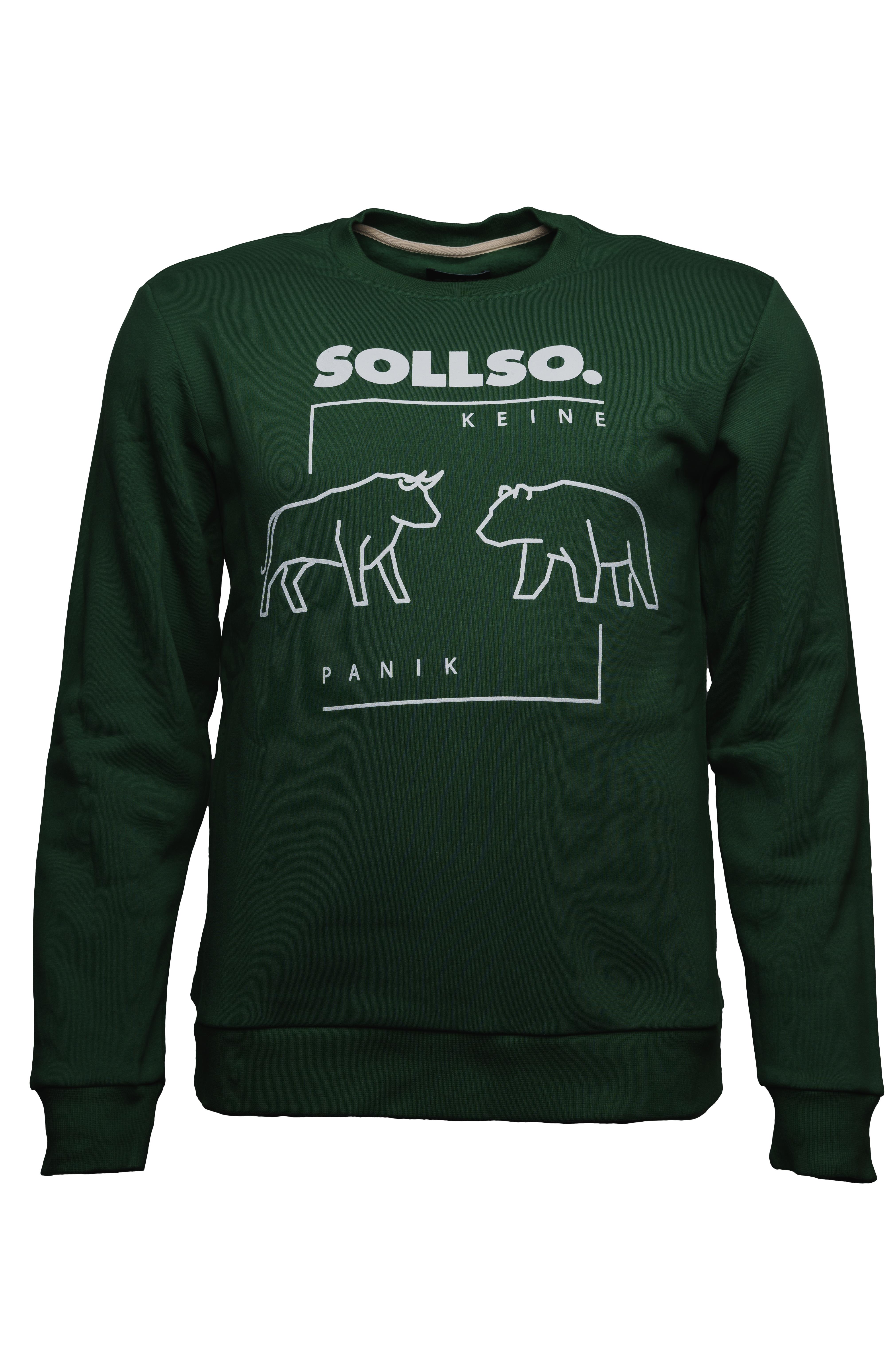 SOLLSO. Sweatshirt „Bull - Bear“, Farbe Jungle Green, Größe 3XL