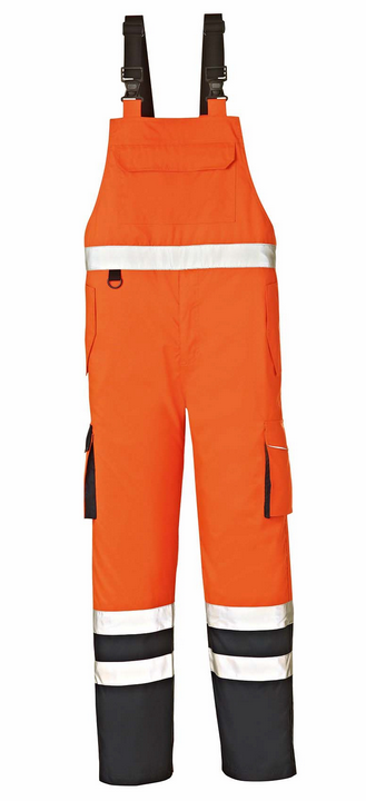 4PROTECT® Warn-Wetterschutz-Latzhose CHICAGO, leuchtorange, Gr.M