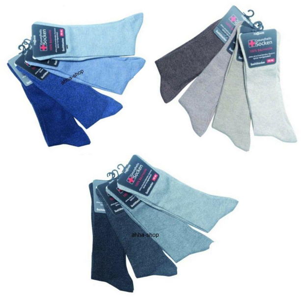 Gesundheitssocken ohne Gummizug, weiter Bund, Gr.39-42, Farbe Grau,16 Paar