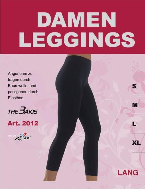 Damen Leggings Schwarz, Größe L