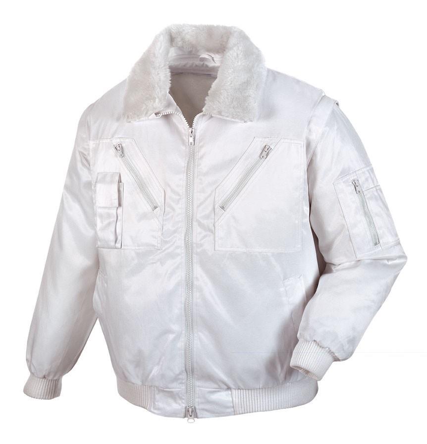 teXXor Piloten Oslo Arbeitsjacke mit abnehmbaren Ärmeln weiß, 4175, Größe L
