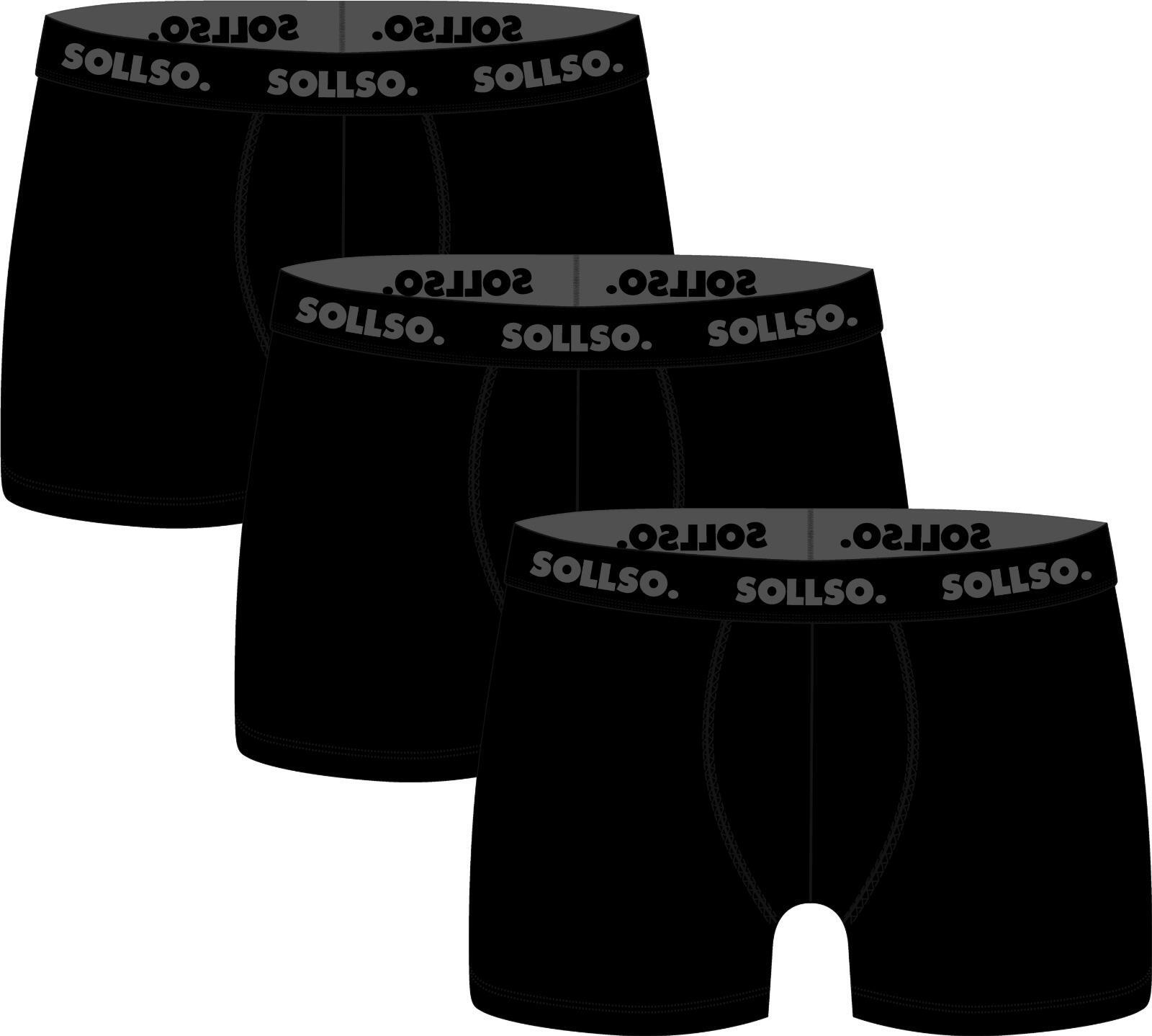 3er Pack Herren Boxershort, Bambusviskose, Schwarz/Schwarz, Gr.XL