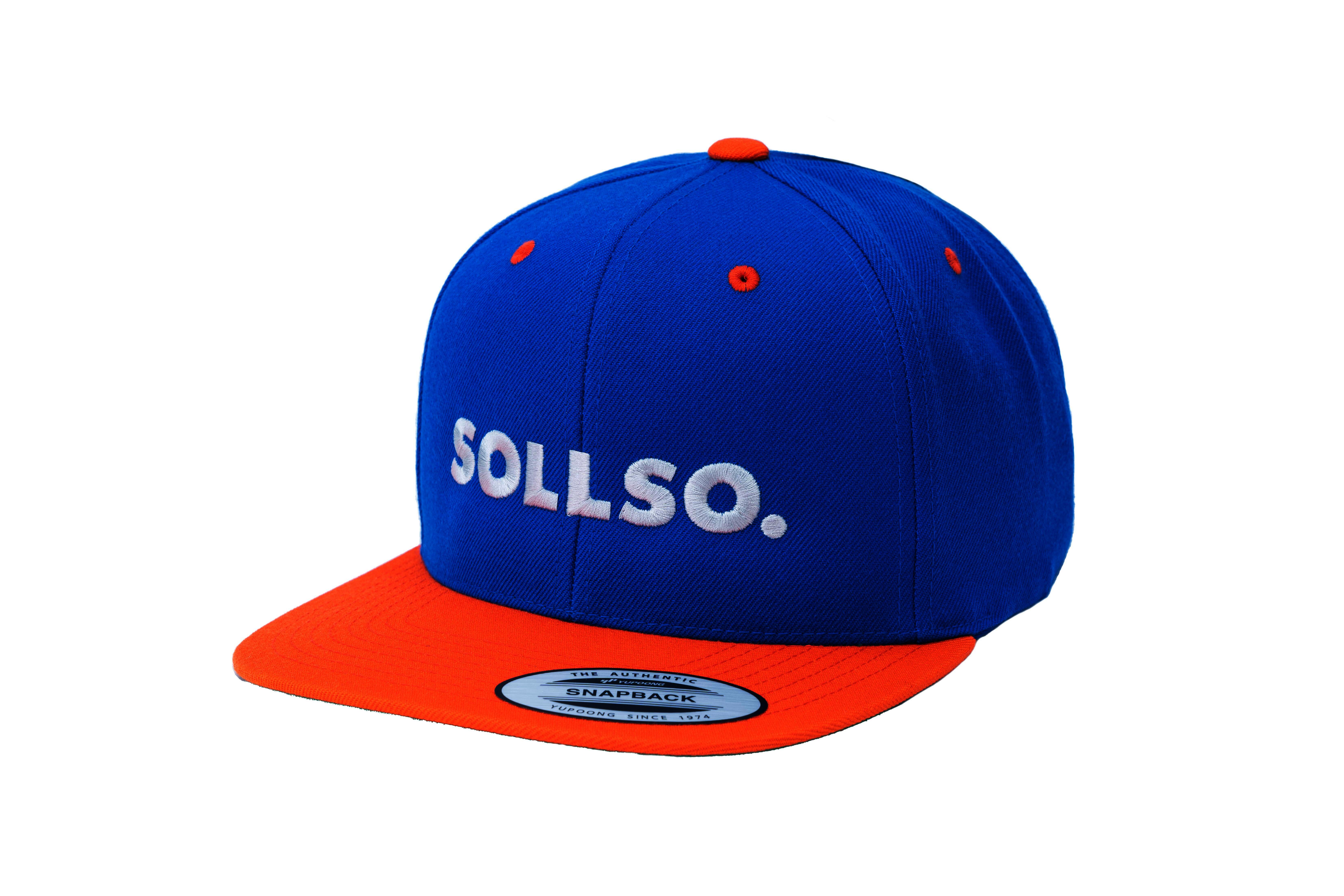 SOLLSO. Classic Snapback 2-Tone Cap, , Royal-Orange