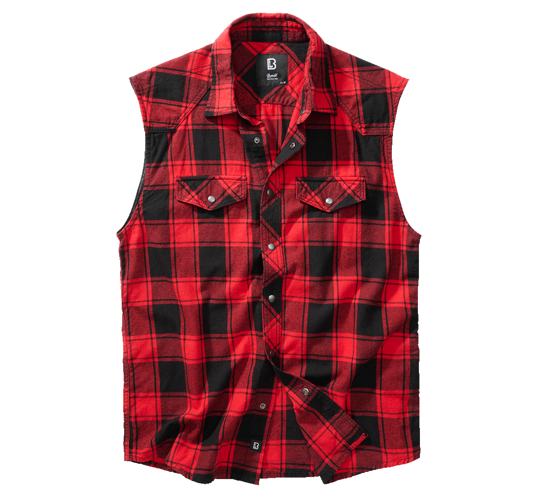 Brandit Checkshirt, Farbe rot/schwarz, Größe 4XL