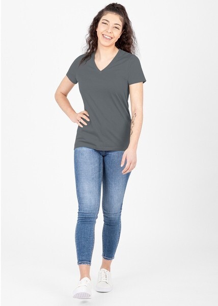 JAKO Damen T-Shirt Organic, steingrau, Gr.44