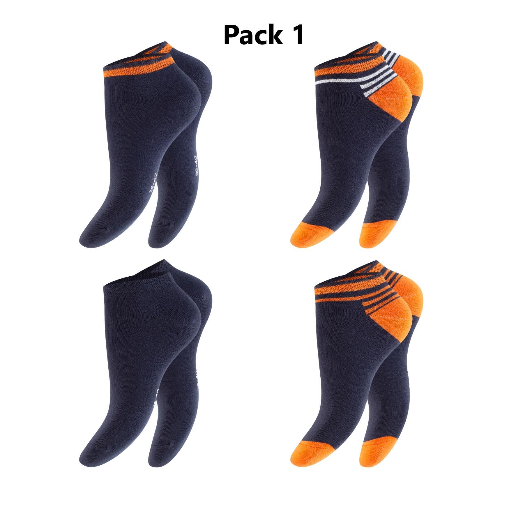 Herren Sneaker-Socken 79508 ,Pack 1, Gr.43/46,  farbig gem., 4 x 4er-Pack
