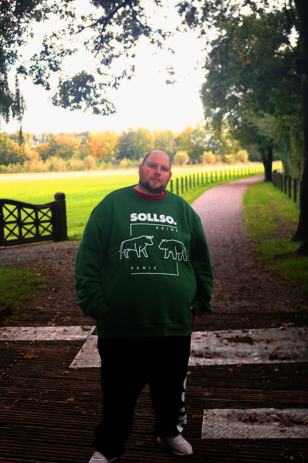 SOLLSO. Sweatshirt „Bull - Bear“, Farbe Jungle Green, Größe 3XL