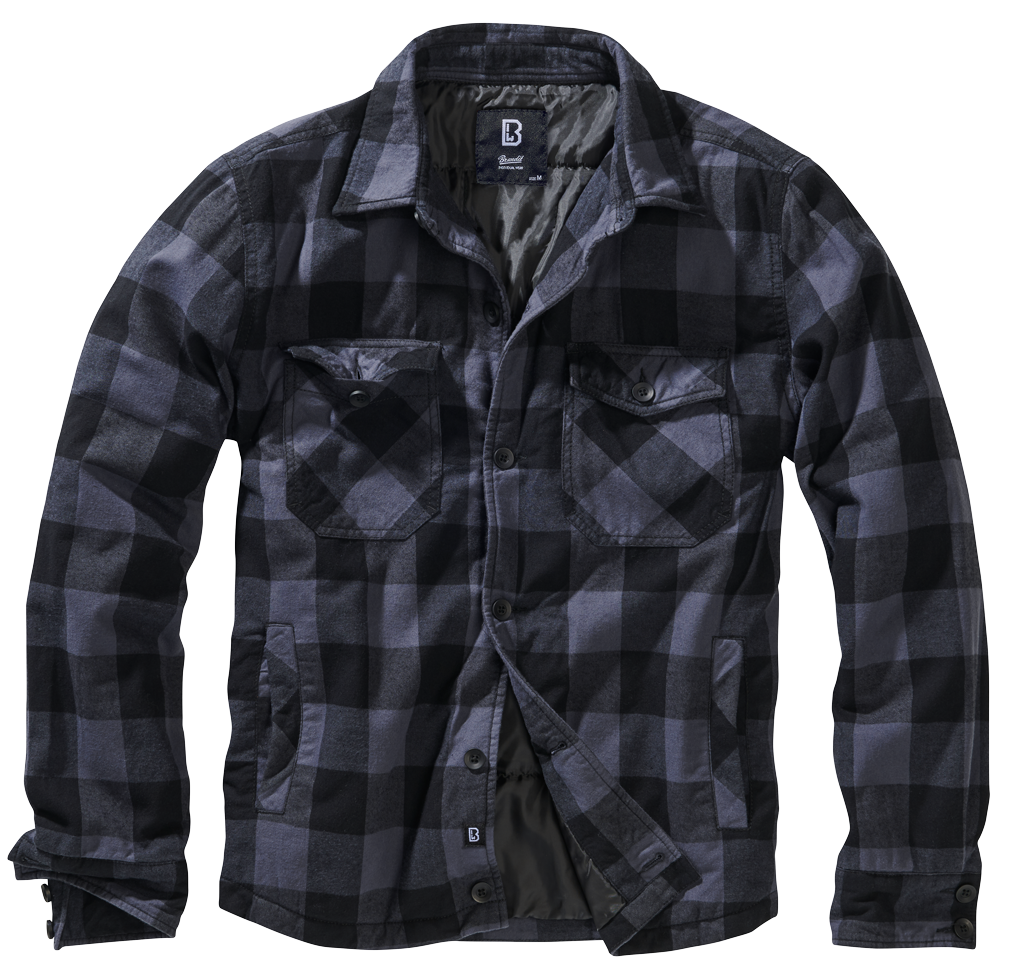 Brandit Lumberjacket schwarz/grau, Größe XL