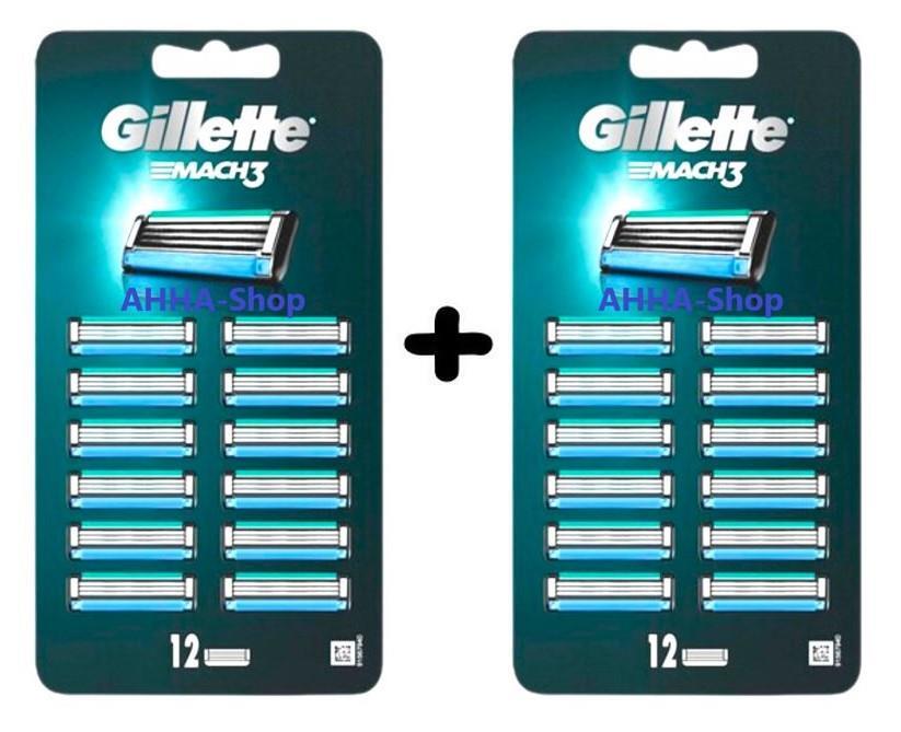 Gillette Mach3 Rasierklingen, 24 Stück/Pack