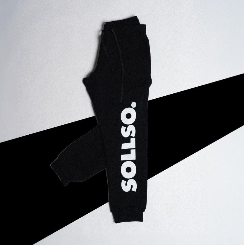 SOLLSO. Sweatpants „Pure Logo Big“, Farbe Dark Black, Größe 3XL