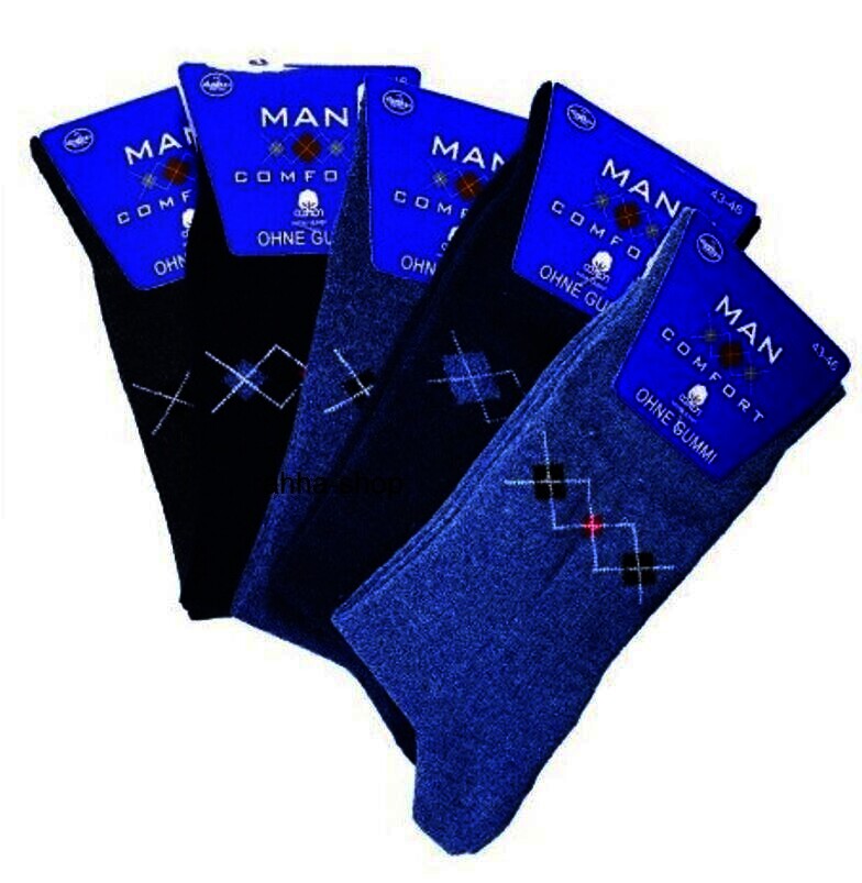 Herren Socken ohne Gummizug "Mehrfarbig", Art. 1596, Gr.39-42, 10er-Pack