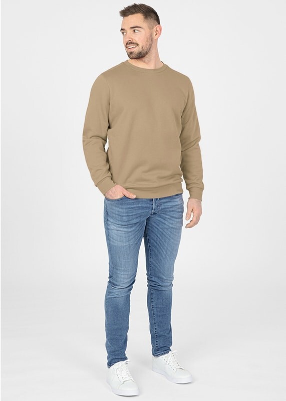 JAKO Sweat-Shirt Organic, sand, Gr.S