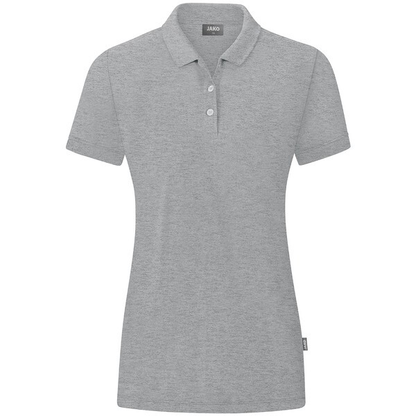 JAKO Damen Polo-Shirt Organic, hellgrau meliert, Gr.42