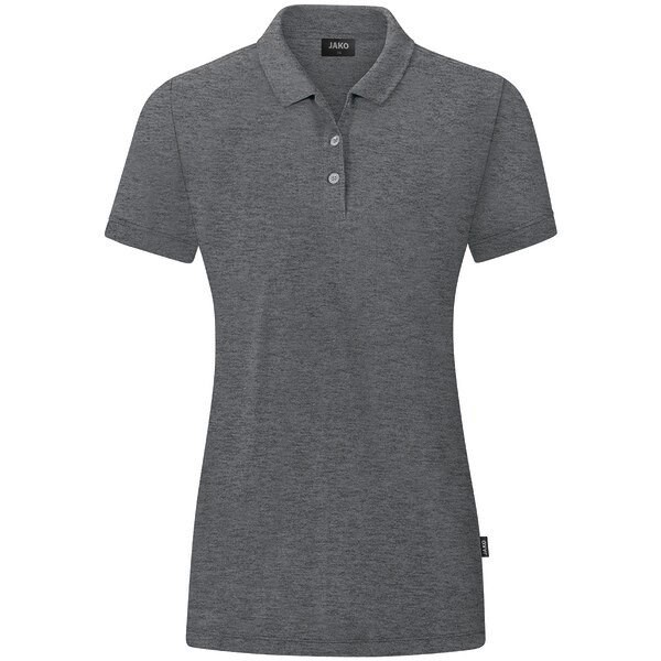 JAKO Damen Polo-Shirt Organic, hellgrau meliert, Gr.42