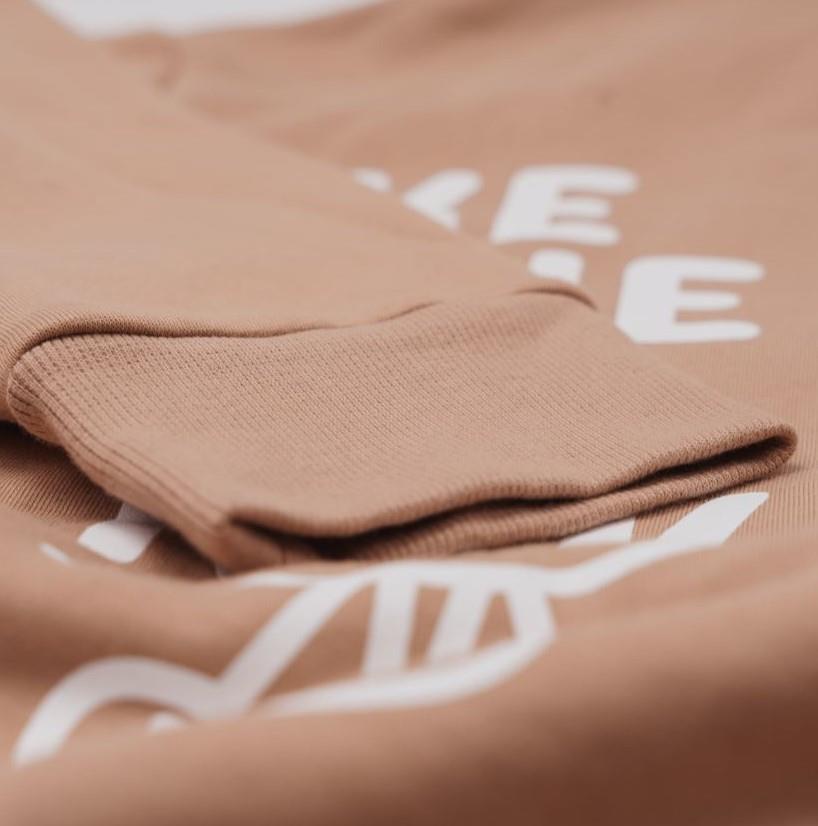SOLLSO. Hoodie „No Panic Sloth“, Farbe Desert Beige, Größe 5XL
