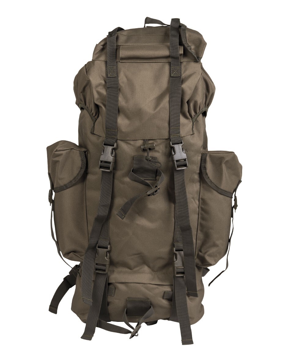 65 Liter Bundeswehr Rucksack Outdoor Trekking, impr. oliv