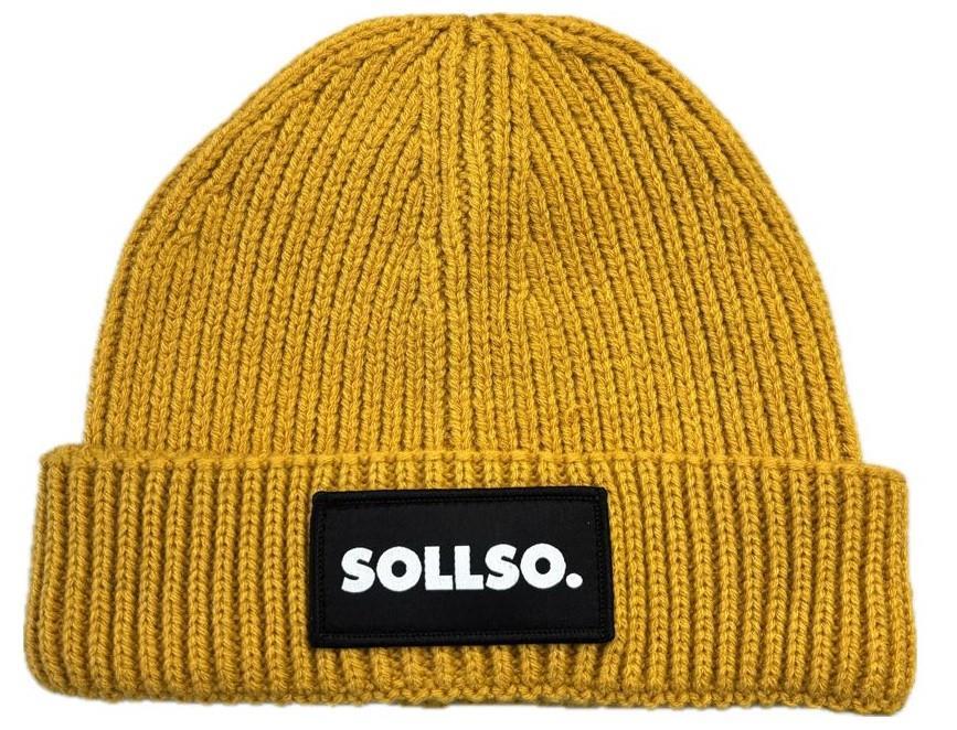 SOLLSO. Harbour Beanie, Strickmütze, mustard
