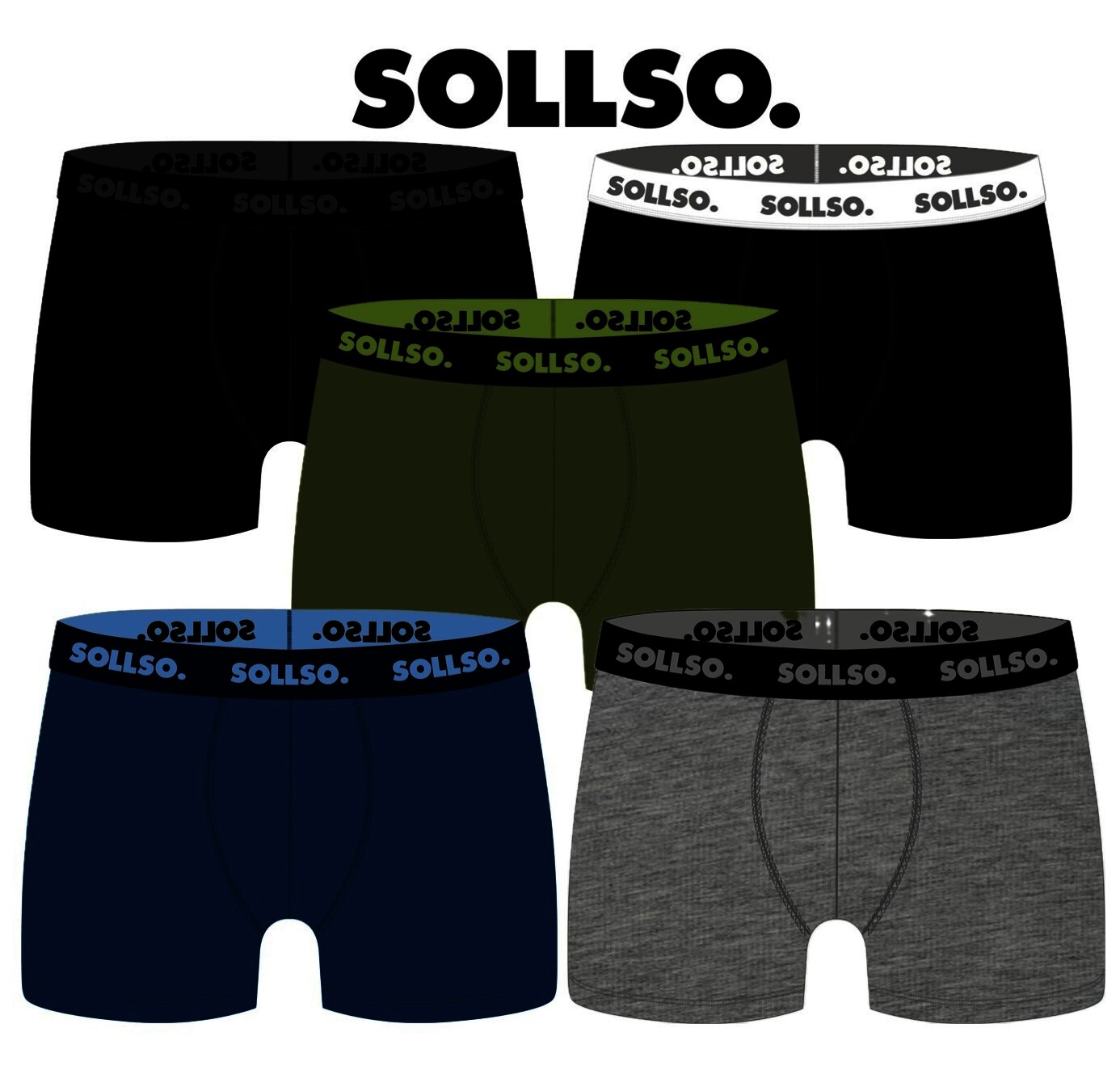 3er Pack Herren Boxershort, Bambusviskose, Blau, Gr.L
