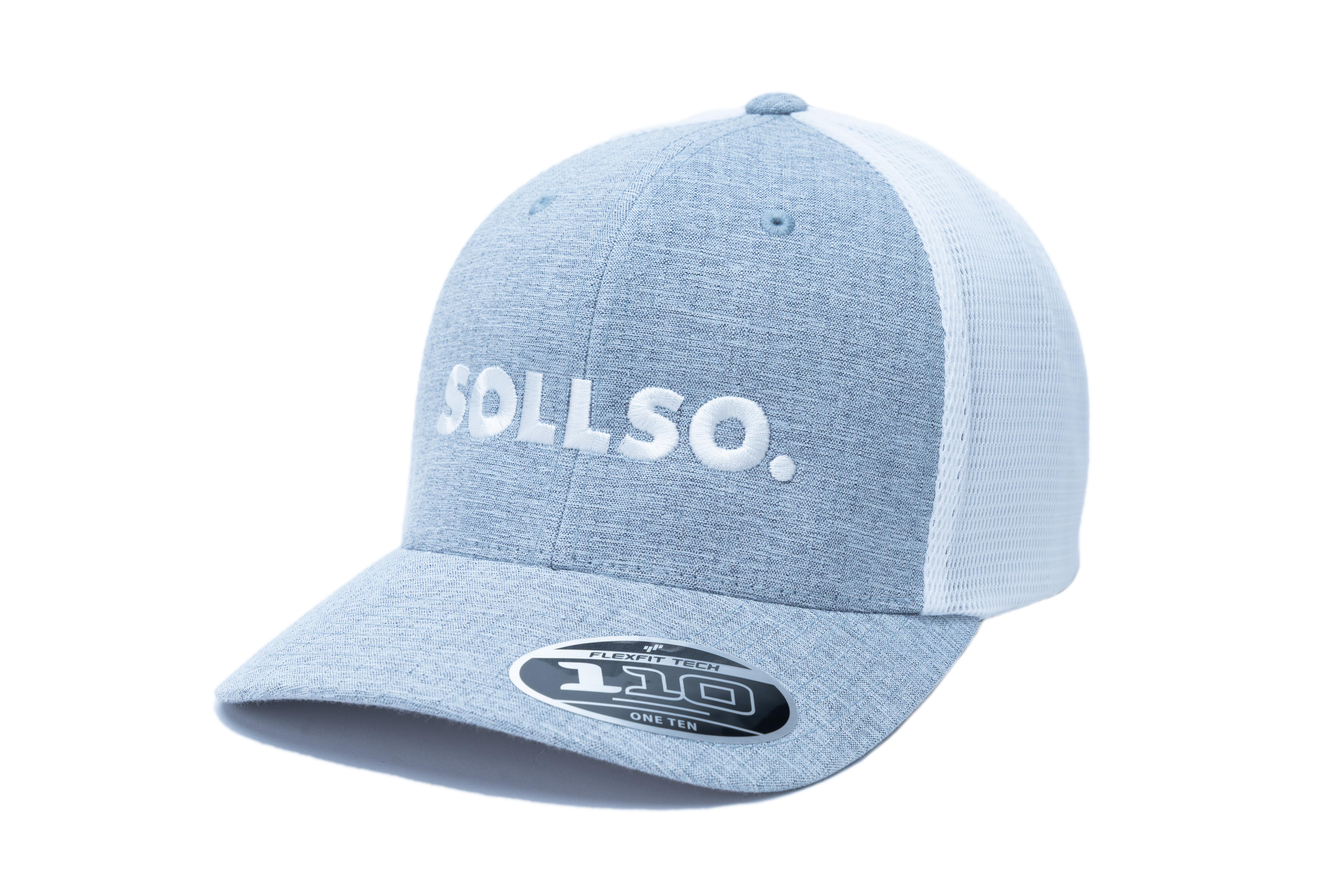 SOLLSO. Mesh 2-Tone Cap, Silver-White