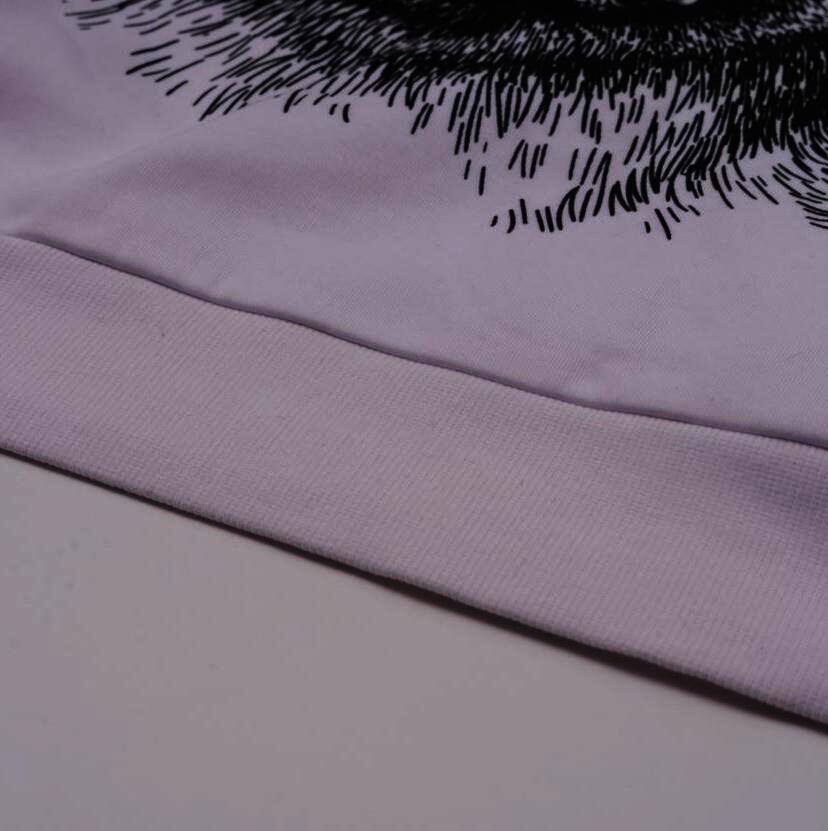 SOLLSO. Hoodie „Winterbear“, Farbe Melange White, Größe 7XL