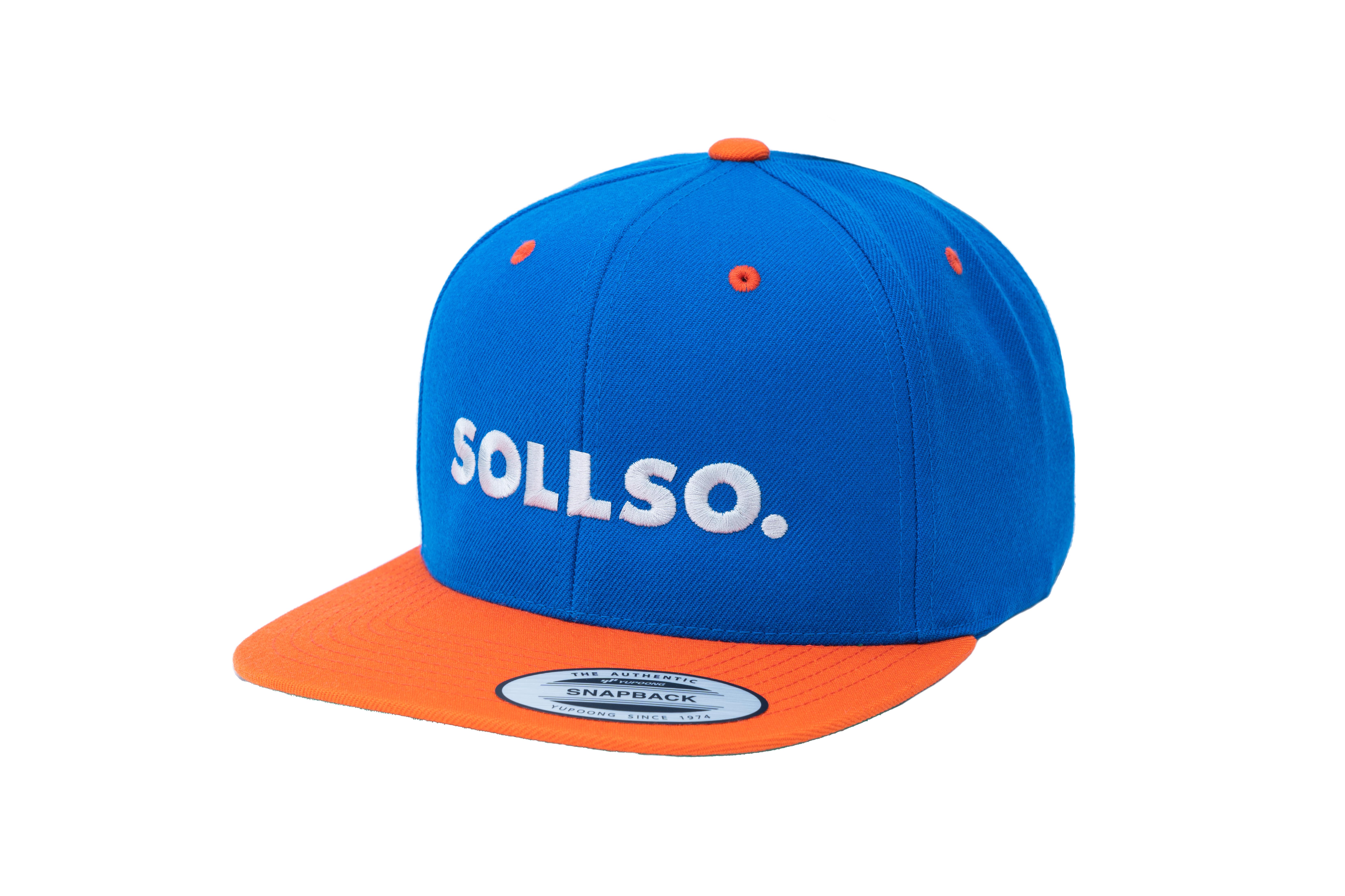 SOLLSO. Classic Snapback 2-Tone Cap, , Royal-Orange