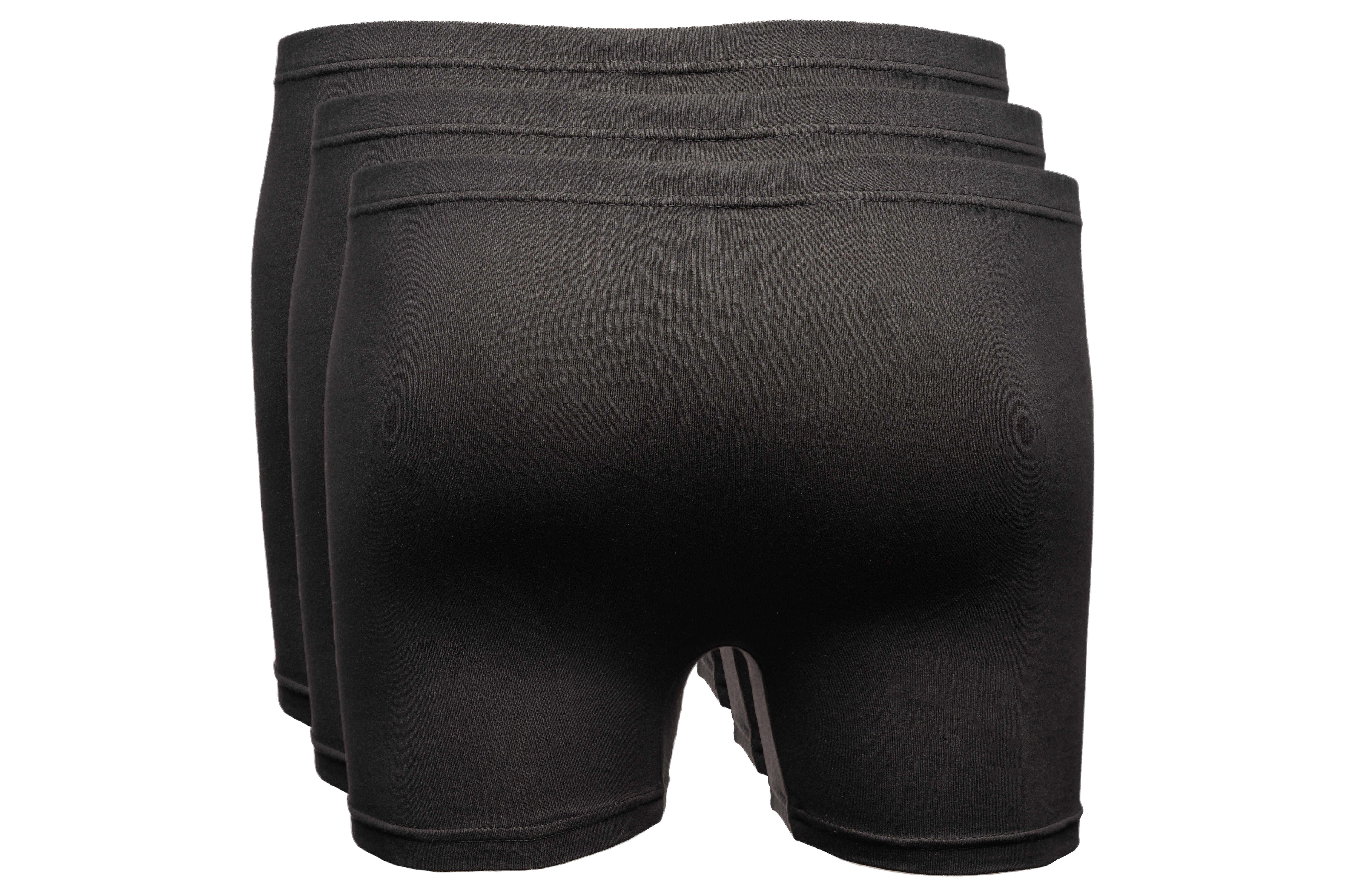 The BAKIS Herren Boxer Short, 3er Pack, schwarz, Größe 8