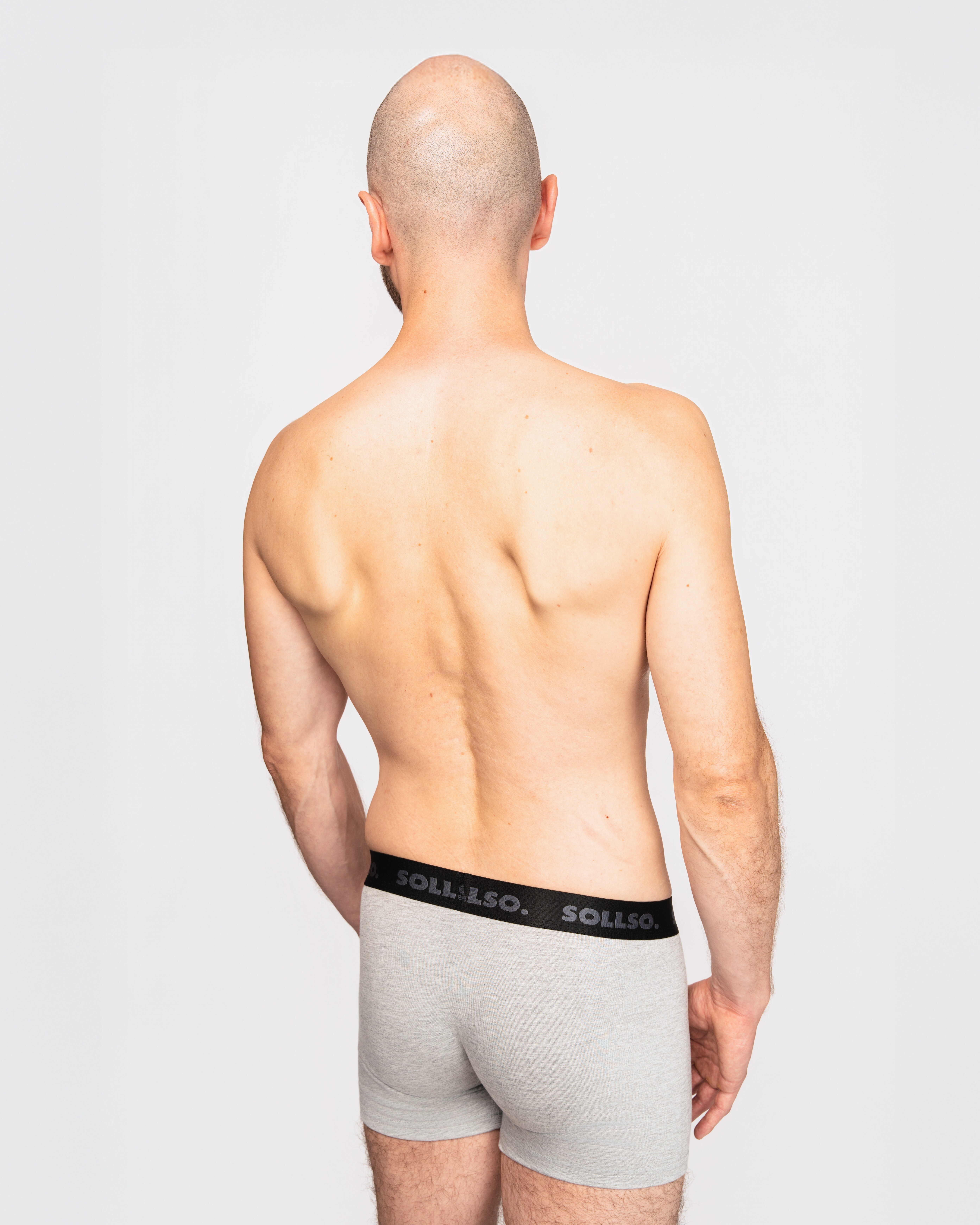 3er Pack Herren Boxershort, Bambusviskose, Blau/Grau/Olive, Gr.L