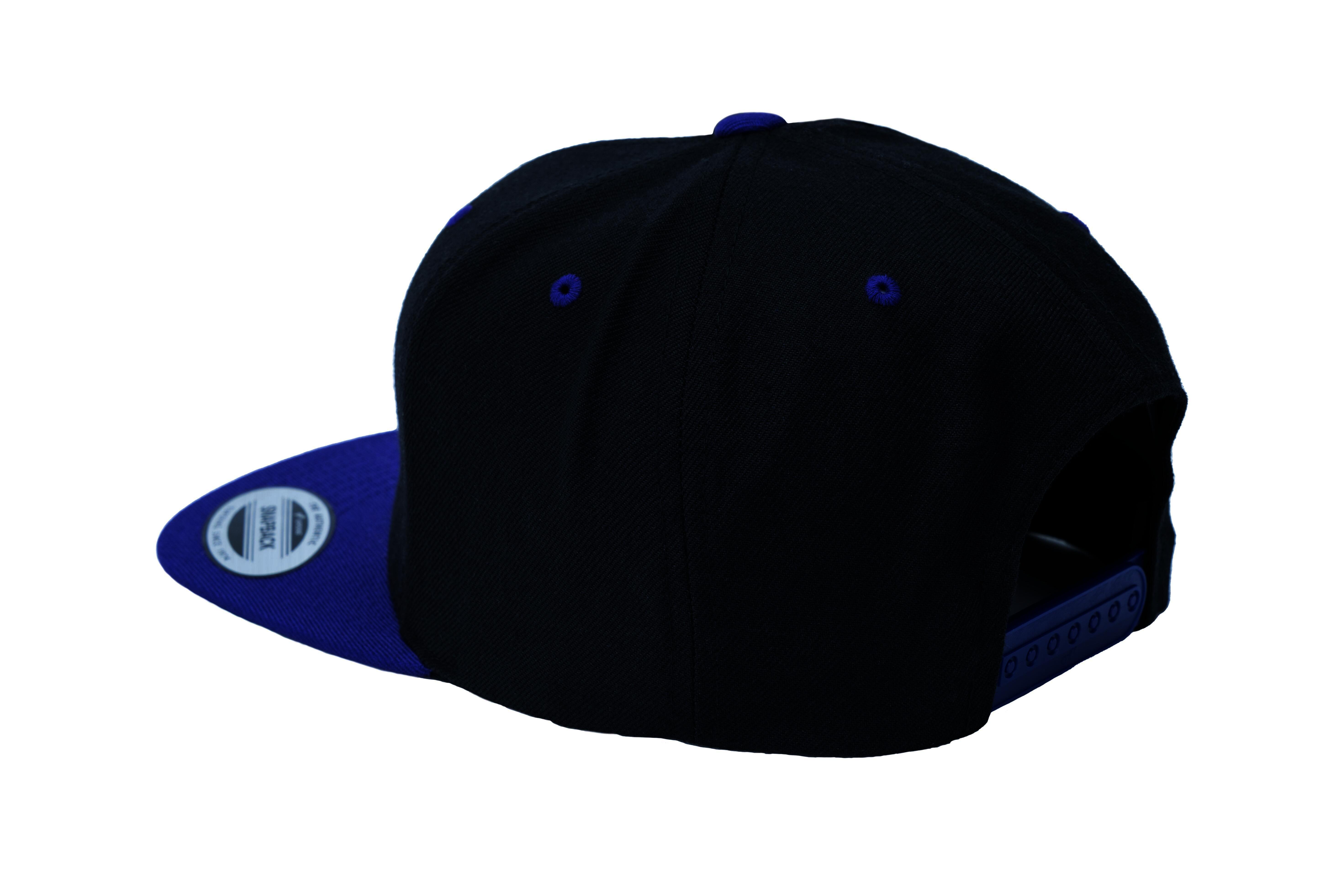 SOLLSO. Classic Snapback 2-Tone Cap, Black-Purple