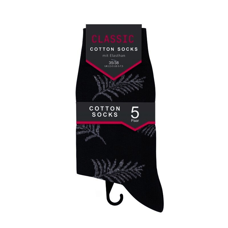Damen Socken 63102, Komfortbund ohne Gummi, 2 x 5er -Pack, Gr.35/38