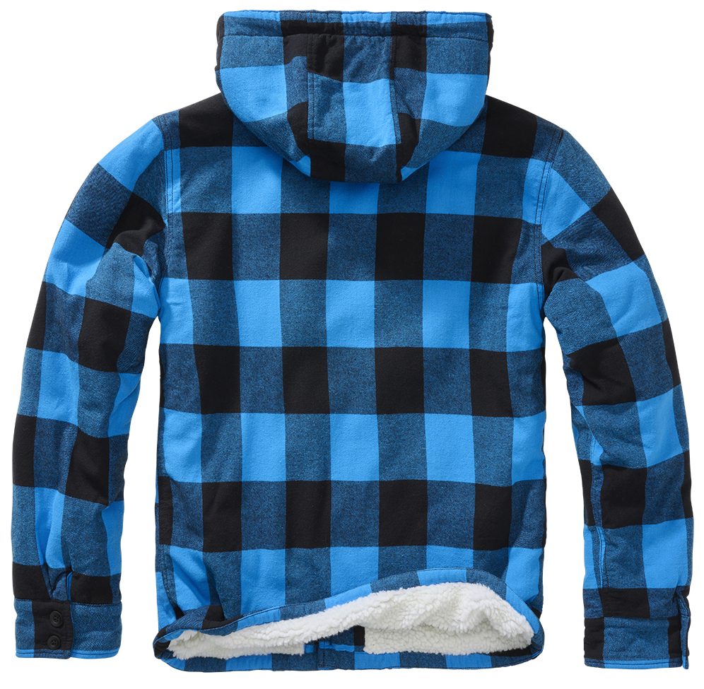 Brandit Lumberjacket hooded blau/schwarz, Größe 3XL