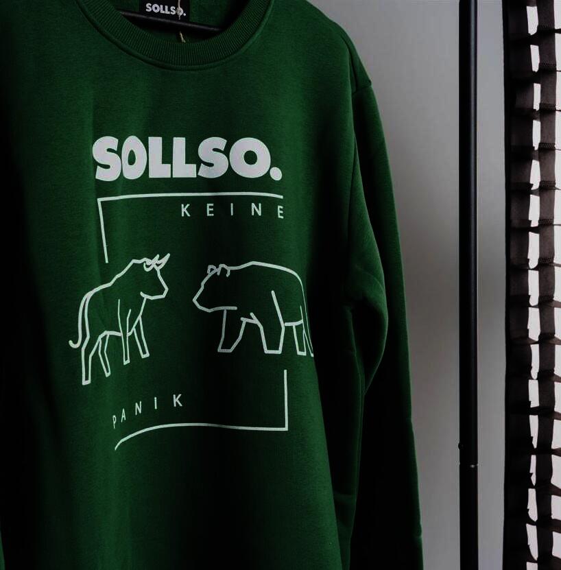 SOLLSO. Sweatshirt „Bull - Bear“, Farbe Jungle Green, Größe 3XL