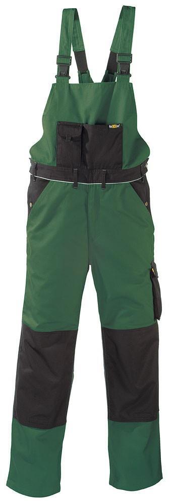 Canvas-Latzhose (320 g/m²) „AMAZONAS” Farbe grün/schwarz Größe 64