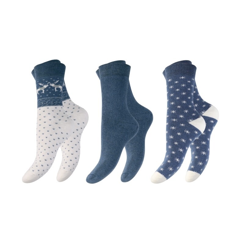 Damen Thermosocken 68305, Komfortbund, 3er-Pack , Gr. 39/42