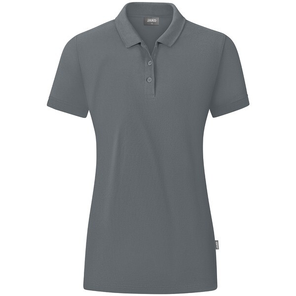 JAKO Damen Polo-Shirt Organic, steingrau, Gr.38