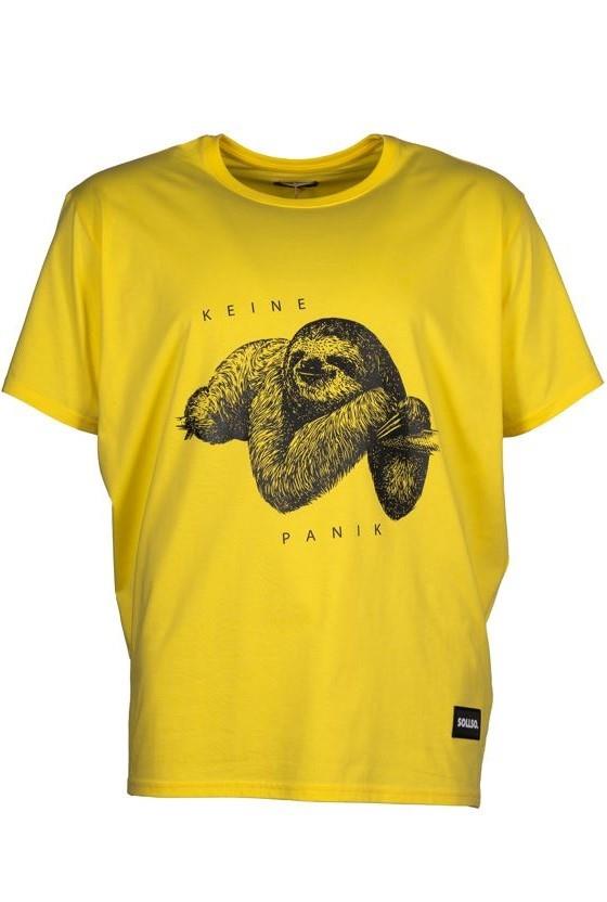 SOLLSO. T-Shirt "Keine Panik Faultier", Farbe Summer Sun, Größe 3XL