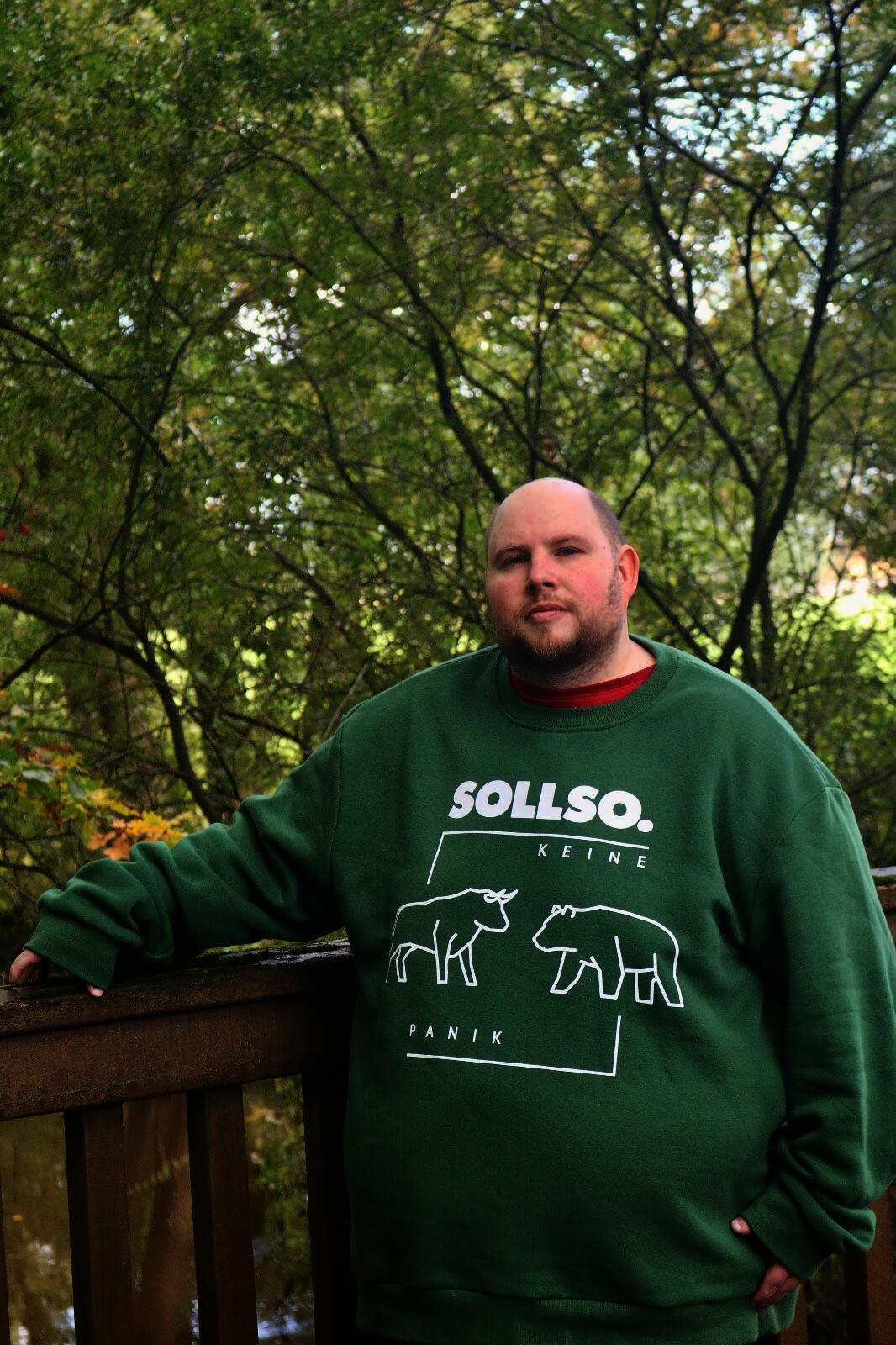 SOLLSO. Sweatshirt „Bull - Bear“, Farbe Jungle Green, Größe 3XL