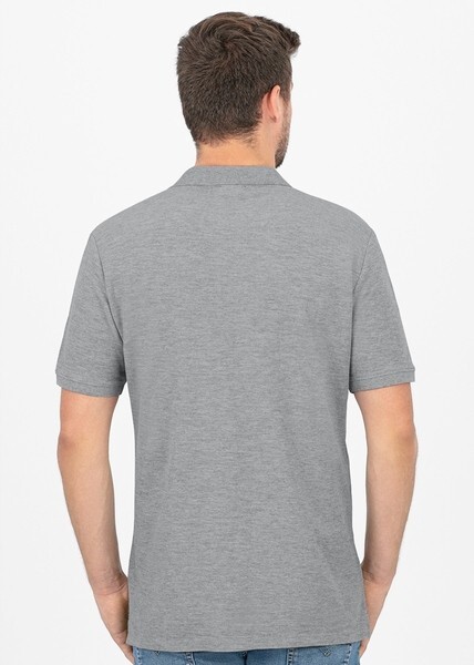 JAKO Herren Polo-Shirt Organic, hellgrau meliert, Gr.XL