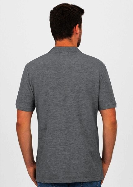 JAKO Herren Polo-Shirt Organic, hellgrau meliert, Gr.XL