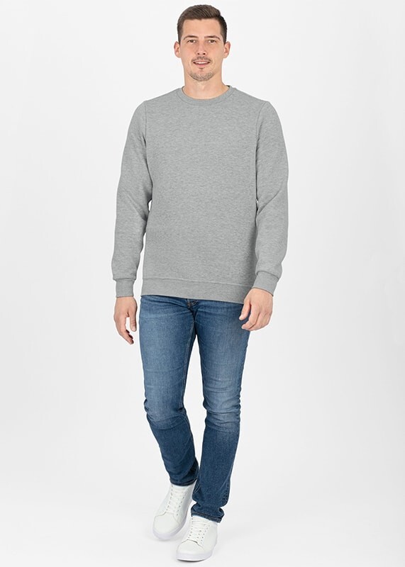 JAKO Sweat-Shirt Organic, hellgrau meliert, Gr.5XL