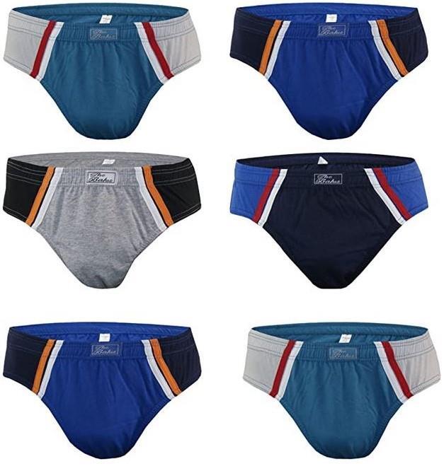 The Bakis Herren Baumwolle Sports Slips,  12er-Pack, mehrfarbig, Größe 10