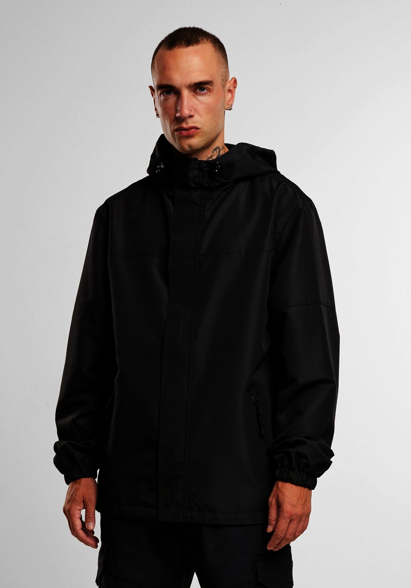 Brandit  Light Windbreaker Frontzip, Schwarz, Gr.6XL