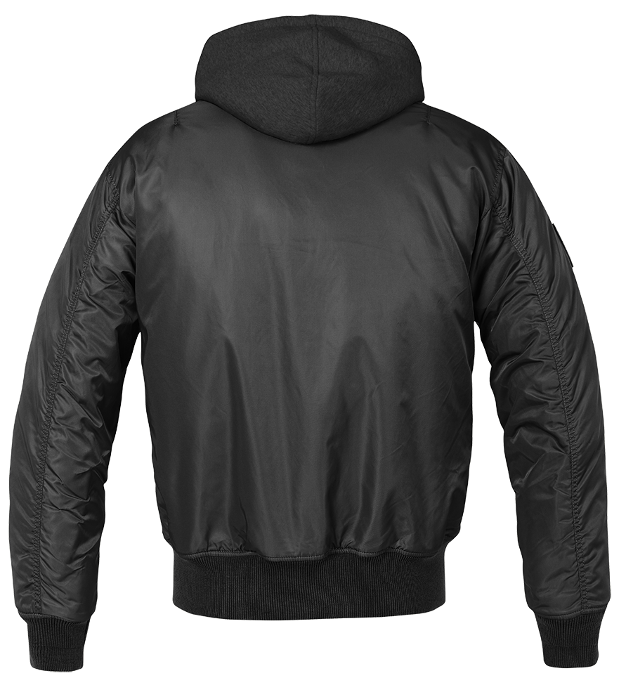Brandit MA1 Sweat Hooded Jacket, schwarz, Größe S