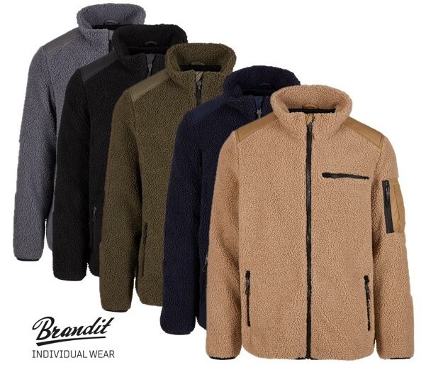 Brandit Ramble Teddyfleece Jacket, Schwarz, Gr.XXL