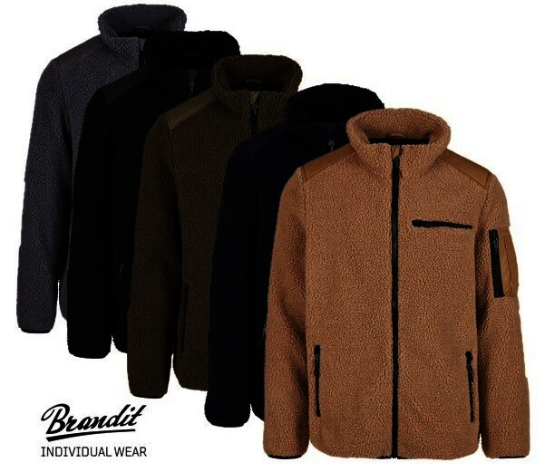Brandit Ramble Teddyfleece Jacket, Schwarz, Gr.XXL